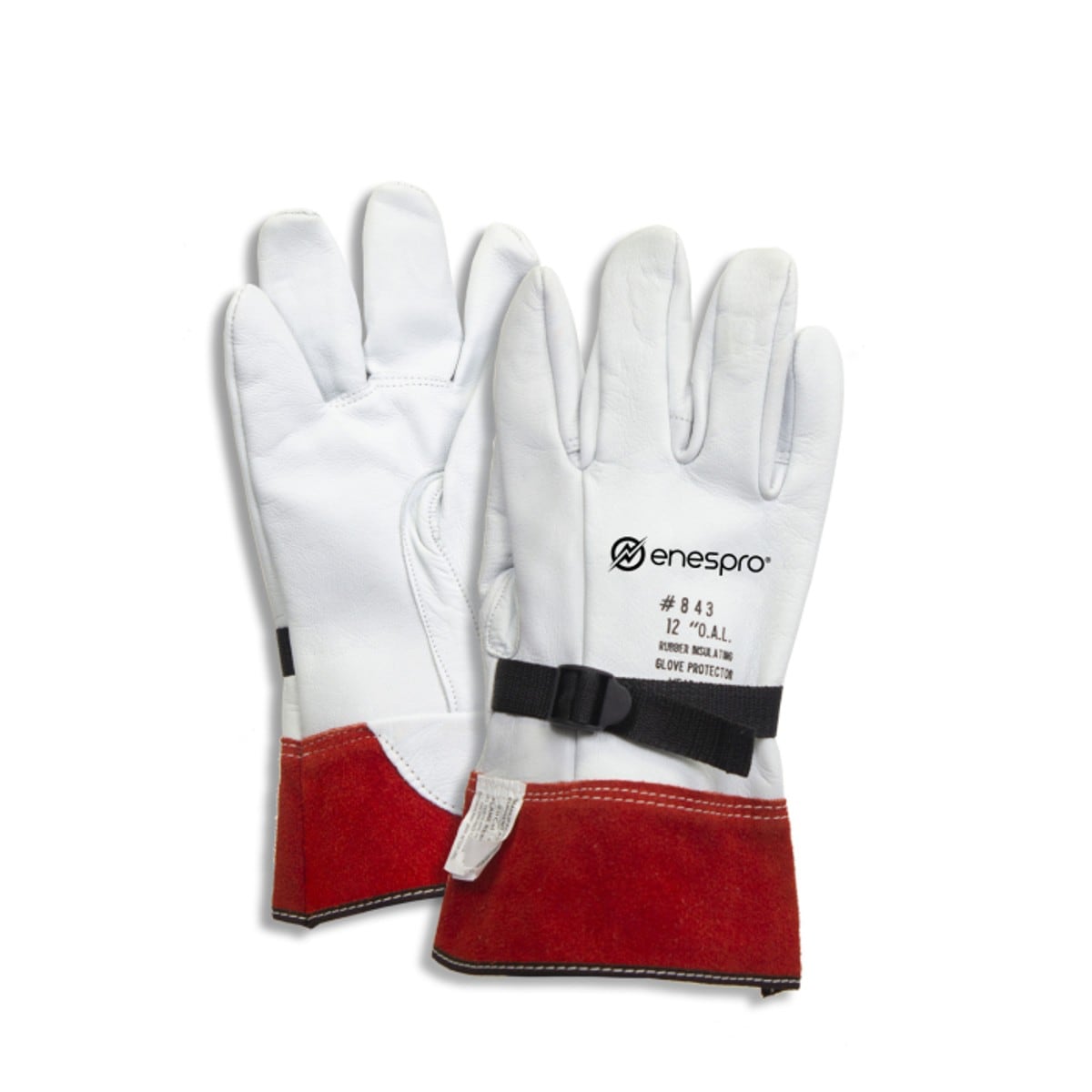 Enespro Leather 12-inch Glove Protectors in Red